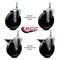 Service Caster 5 Inch Phenolic 38 Inch Threaded Stem Caster Set 2 Brakes SCC SCC-TS20S514-PHR-381615-2-PLB-2 - alternate 4